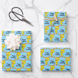 Feuille De Papier Cadeau TWEETY™ Oiseau Intelligent Personnalisé