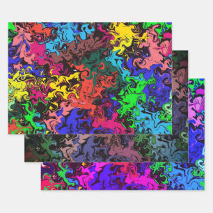 Feuille De Papier Cadeau Twirly coloré Abstrait / Filtres /