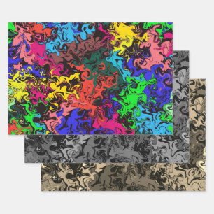 Feuille De Papier Cadeau Twirly coloré Abstrait / Filtres /