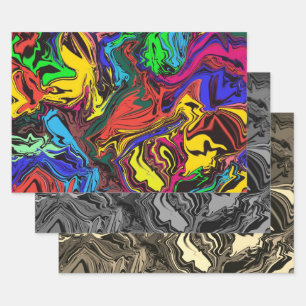 Feuille De Papier Cadeau Twirly coloré Abstrait / Poussé / Filtres