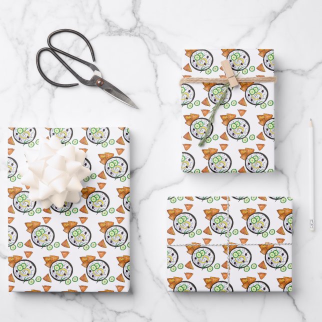 Feuille De Papier Cadeau Tzatziki Grec Meze Dip Nourriture Méditerranéenne  (Recto)