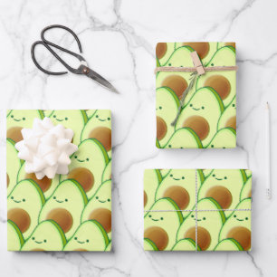 Feuille De Papier Cadeau Un adorable Avocado