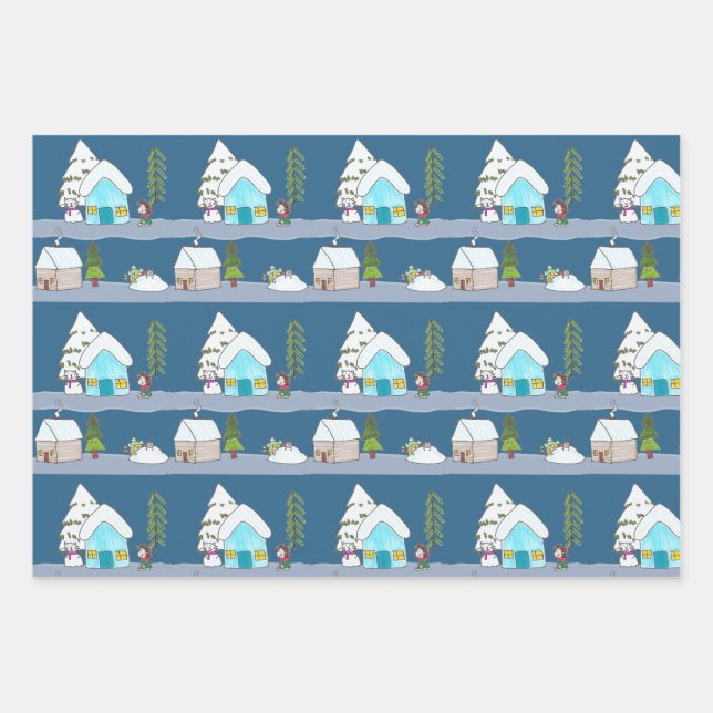 Feuille De Papier Cadeau Un día de invierno (Devant 3)