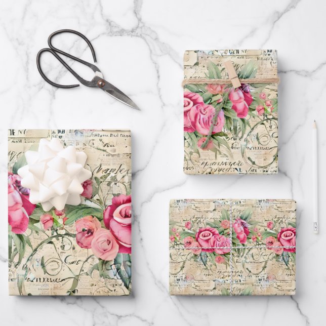 Feuille De Papier Cadeau Un Ephémère français série 26 (Recto)