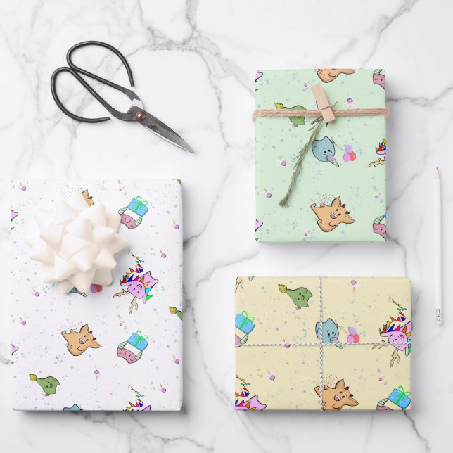 Feuille De Papier Cadeau Un jeu de monstre (Recto)