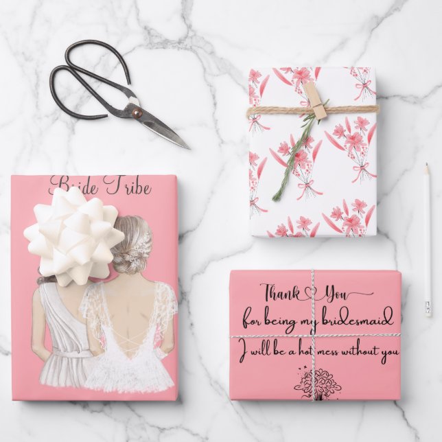 Feuille De Papier Cadeau Un Merci Élégant Pour Être Ma Femme D'Accueil (Recto)