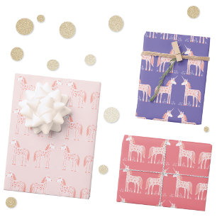 Feuille De Papier Cadeau Unicorne magique