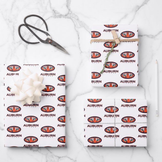 Feuille De Papier Cadeau Université d'Auburn | Auburn Tigers (Recto)
