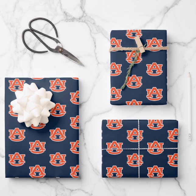 Feuille De Papier Cadeau Université d'Auburn | Auburn UA Logo (Recto)