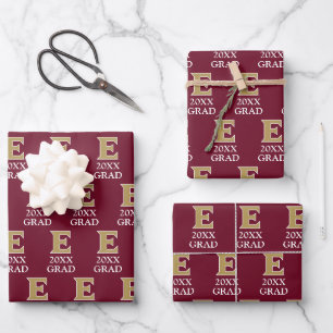 Feuille De Papier Cadeau Université Elon E   GRAD 20XX