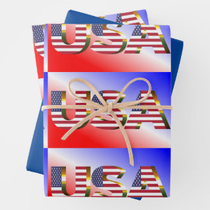 FEUILLE DE PAPIER CADEAU USA