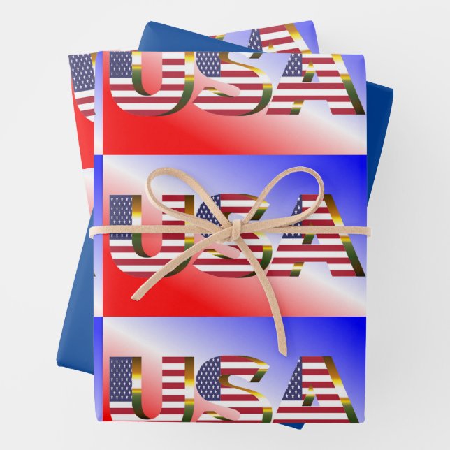 FEUILLE DE PAPIER CADEAU USA (En situation)