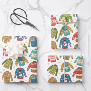 Feuille De Papier Cadeau Vacances de Noël moches mais mignonnes