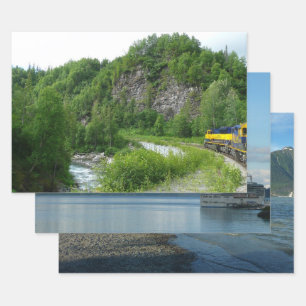 Feuille De Papier Cadeau Vacances en train Denali Express Alaska Photograph