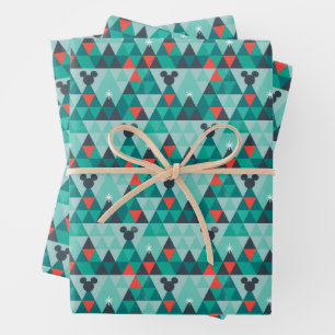 Feuille De Papier Cadeau Vacances pour tous   Motif de Noël rétro