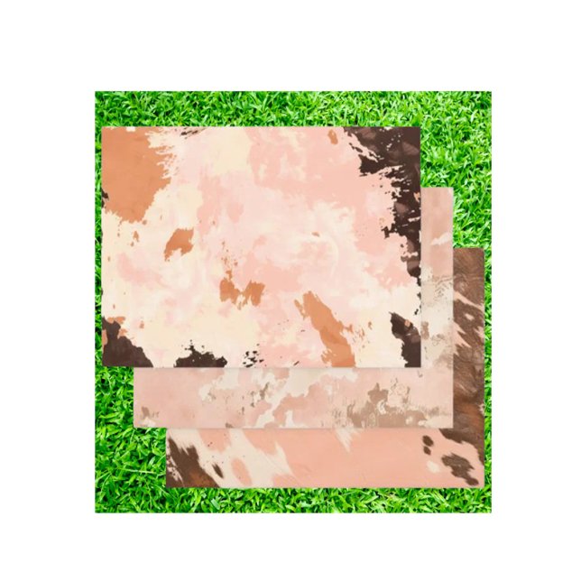 Feuille De Papier Cadeau Vache de coho étonnante Blush Western Cow (Introducing our Boho Cowhide Blush Western Cow Print Theme wrapping paper set! )