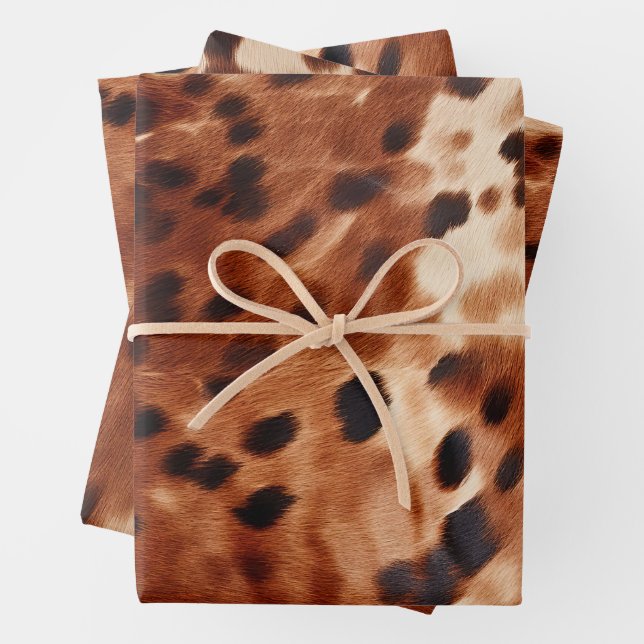 Feuille De Papier Cadeau Vachette noire Brown (En situation)