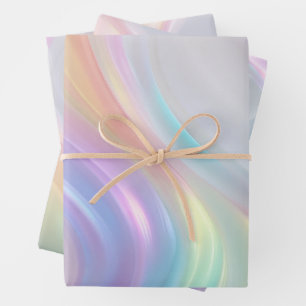 Feuille De Papier Cadeau Vagues de Lumière