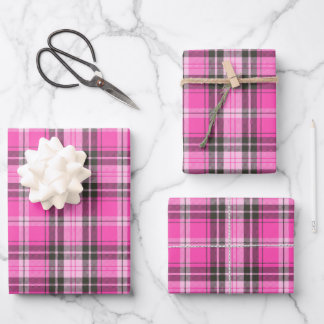 Feuille De Papier Cadeau Valentine Plaid Wrapping Paper 