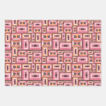Valentine's Day Wrapping Paper | Retro Mix Tape