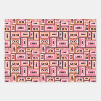 Feuille De Papier Cadeau Valentine's Day Wrapping Paper | Retro Mix Tape