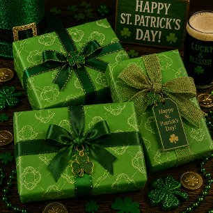 Feuille De Papier Cadeau Valse du Trèfle