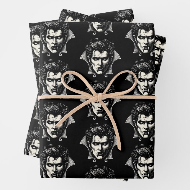 Feuille De Papier Cadeau Vampire Horreur Éffrayant (En situation)