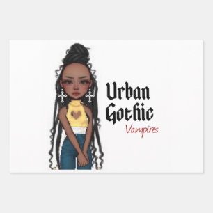 Feuille De Papier Cadeau Vampires gothique urbain Enveloppe cadeau 3