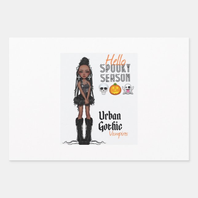 Feuille De Papier Cadeau Vampires gothique urbain Enveloppe cadeau 5 (Devant)