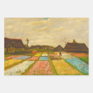 Feuille De Papier Cadeau Van Gogh Flower Beds, Farmhouse et Rose
