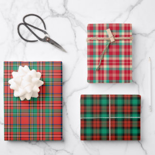 Feuille De Papier Cadeau Variété de Noël rétro