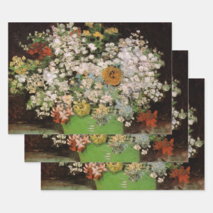 Feuille De Papier Cadeau Vase avec fleurs de Zinnia par Vincent van Gogh