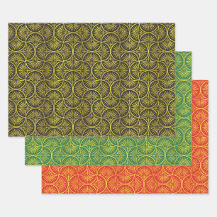 Feuille De Papier Cadeau Ventilateur Art Déco Noir Or Élégant #3 do-it-your