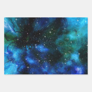 Feuille De Papier Cadeau Ventilateur Galaxy, Homme & Femme, Motif cadeau sp