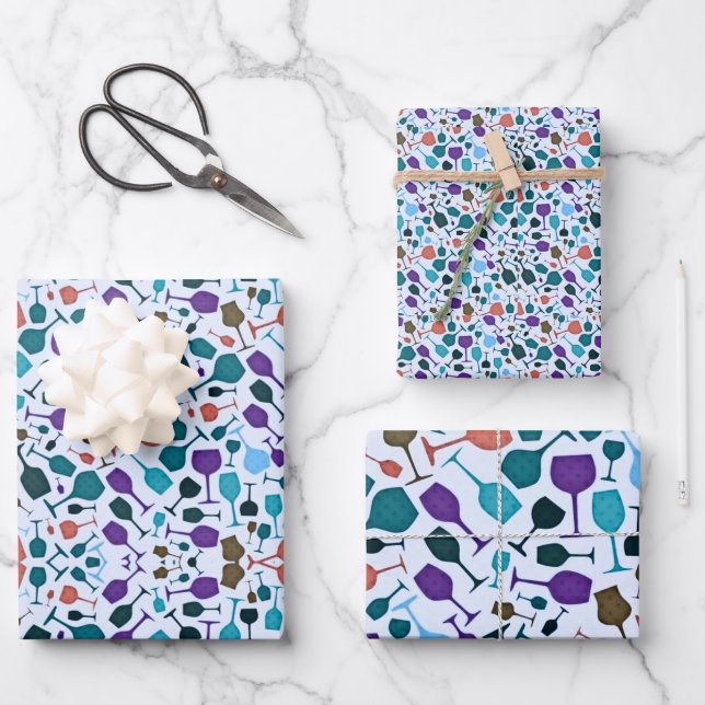 Feuille De Papier Cadeau Ver à vin! (Recto)