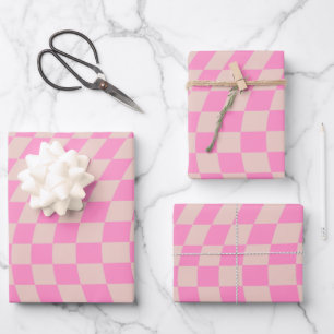Feuille De Papier Cadeau Vérifier La Pêche Motif Et Le Panneau De Contrôle 