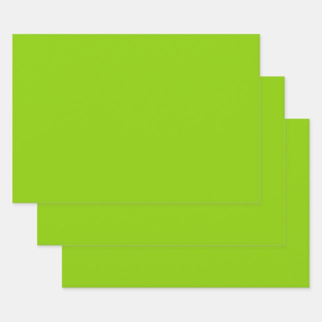 Feuille De Papier Cadeau Vert uni solide Brat (Lot)