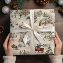 Village de Noël Vintage Rustique