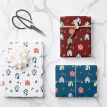 Village neigeux moderne