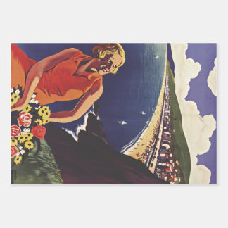 Feuille De Papier Cadeau Villers-sur-Mer in Calvados department in Normandy