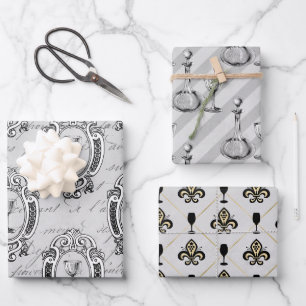 Feuille De Papier Cadeau Vin de Paris