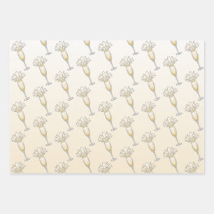Feuille De Papier Cadeau Vin pétillant