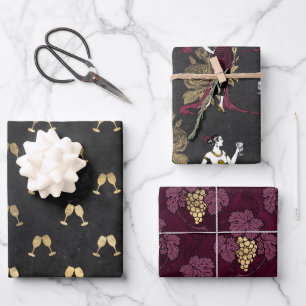 Feuille De Papier Cadeau Vin Rouge