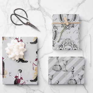 Feuille De Papier Cadeau Vin Rouge