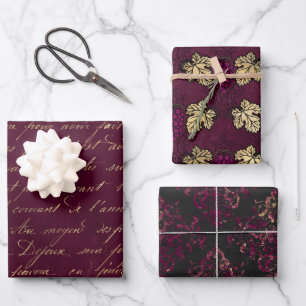 Feuille De Papier Cadeau Vin Rouge