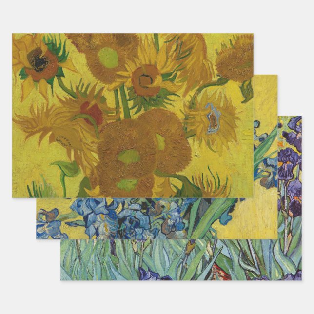 Feuille De Papier Cadeau Vincent Van Gogh 15 Peinture de tournesols (Lot)