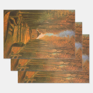 Feuille De Papier Cadeau Vincent van Gogh - Allée de peupliers en automne
