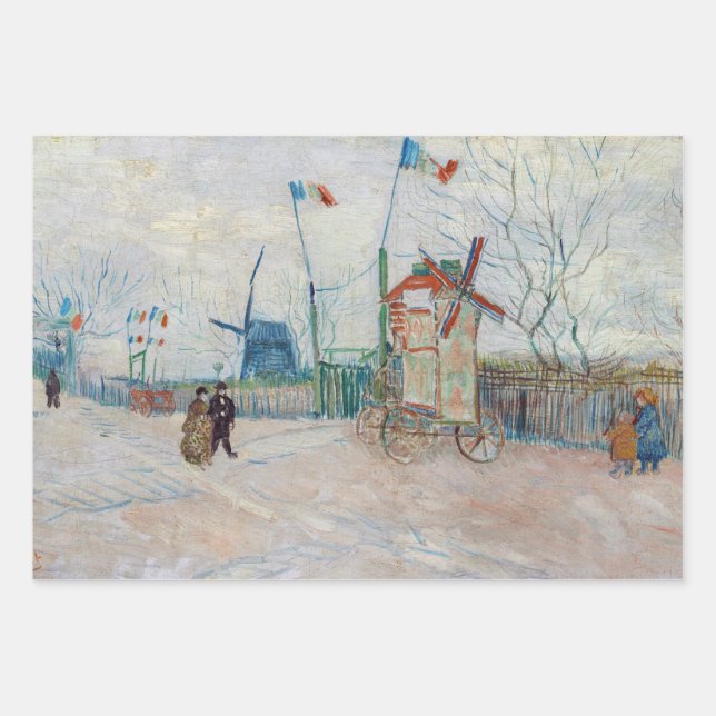 Feuille De Papier Cadeau Vincent van Gogh - Impasse des Deux Frères (Devant)