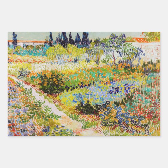 Feuille De Papier Cadeau Vincent van Gogh - Jardin à Arles (Devant)