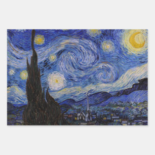Feuille De Papier Cadeau Vincent Van Gogh - La nuit étoilée